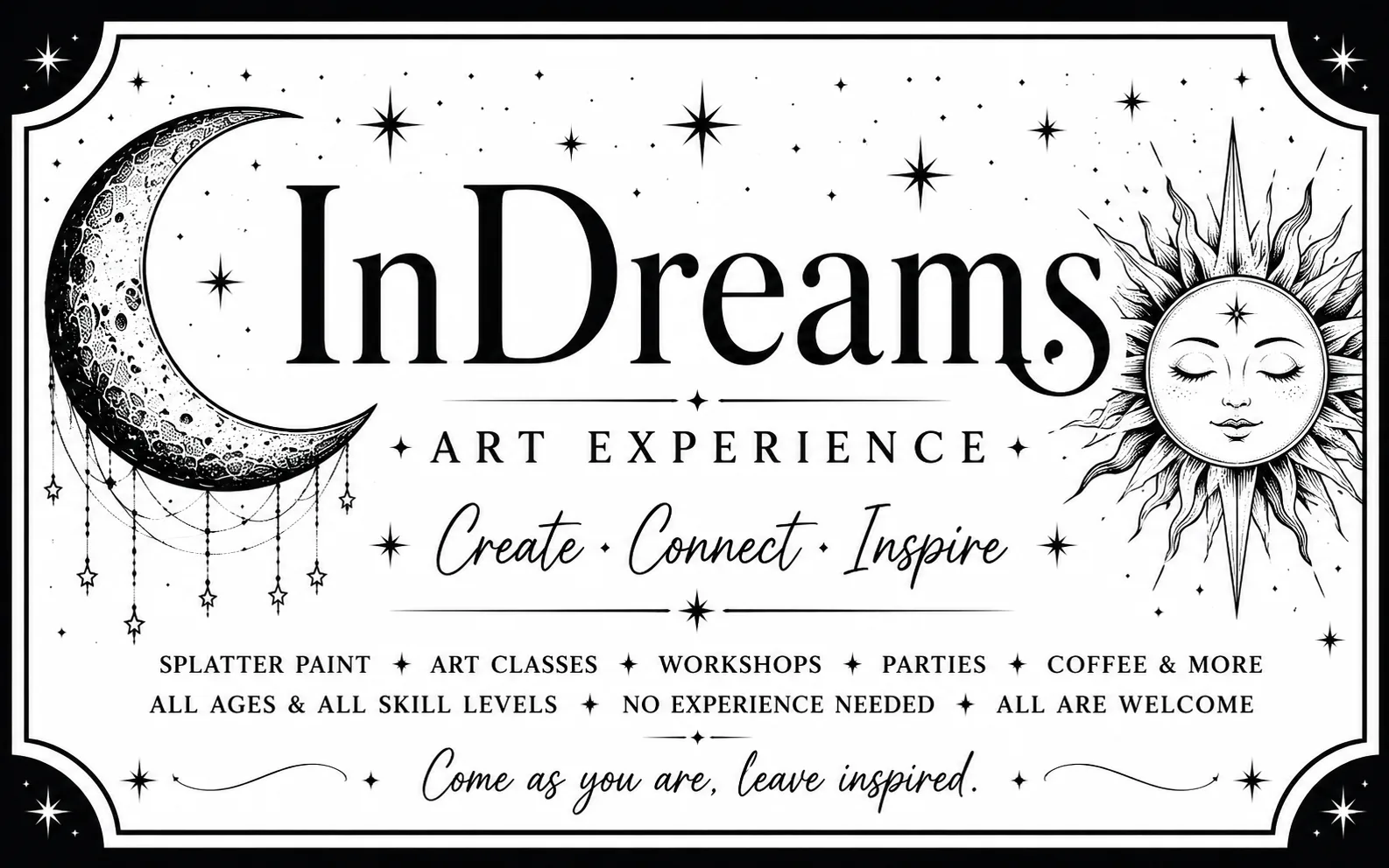 InDreams Art Experience — Create, Connect, Inspire. Come as you are, leave inspired.