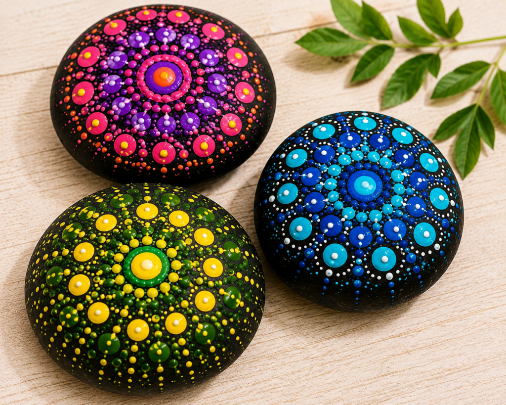 Create Your Own Colorful Mandala Rock Workshop