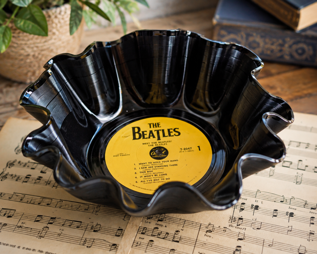 Melted record bowl workshop