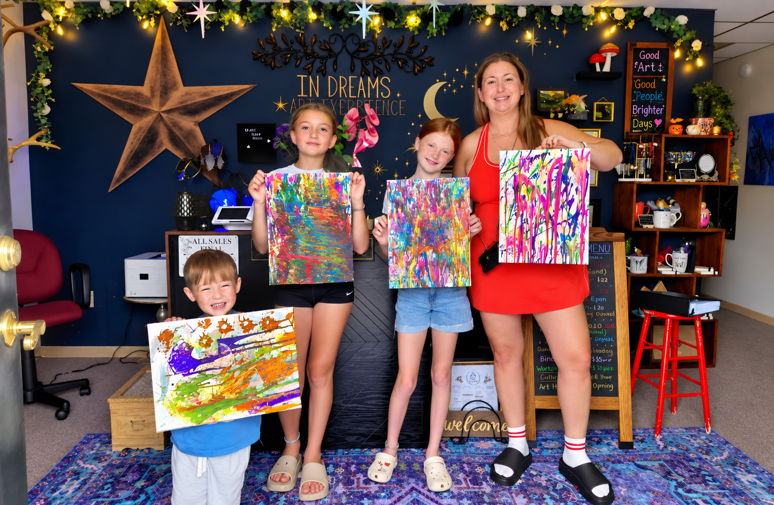 Splatter Paint Room session at InDreams Art Experience